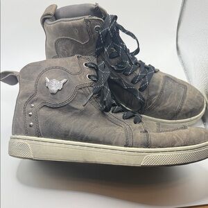 Harley-Davidson Gray Lace-Up Boots